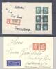 Deutschland vor 1945 Dt. Reich, 2 Briefe mit Hindenburg Zusammendrucken als Posten -