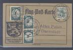 Deutschland vor 1945 Dt. Reich, Karte mit 3 x Michel Nummer III, 30 Pfg. Flugpost 1912 -