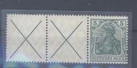 Deutschland vor 1945 Dt. Reich Zusammendruck W 1.2, 5 Pfg. Germania 1912 ** -