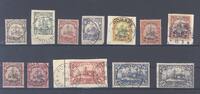 Deutschland vor 1945 Dt. Kolonien Karolinen Michel Nummer 7-18 aus 1900-1910 gestempelt -