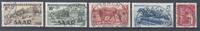 Deutschland ab 1945 Saarland Michel Nummer 262-66 aus Freimarken 1949 gestempelt -