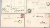 Deutschland vor 1945 Württemberg, 4 Briefe mit verschiedenen Kreuzer Frankaturen als Posten -