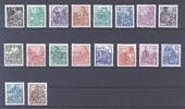 Deutschland ab 1945 DDR Michel Nummer 405-22 Freimarken 1953 ** -
