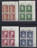 Deutschland ab 1945  C) BRD Mi 156-159 ** 4er Block-Satz Eckrand OR, ME ... 207.27 US$  +  5.77 US$ shipping