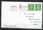 Deutschland vor 1945  A) Jersey Mi 1 y im Paar als MeF / FDC auf AK ' Le... 152.02 元  ＋  38.98 元 运费