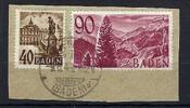 Deutschland ab 1945  A) Fr. Zone Baden Mi 35+37 auf Luxus Briefst&uuml;ck, ge... 385.89 元  ＋  38.98 元 运费