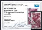 Deutschland ab 1945  A) Fr. Zone W&uuml;rttemberg Mi 37 y &deg; einwandfrei, KB S... 245.57 元  ＋  38.98 元 运费