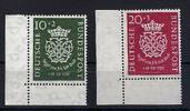 Deutschland ab 1945  A) Bund Mi 121-122 ** Ecke UL ungefaltet  214.39 元  ＋  38.98 元 运费