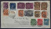 Deutschland vor 1945 C) DR Infla MiF / Massenfrankatur mit Mi 258-260, Barmen n. Tübingen -