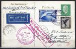 Deutschland vor 1945 C) DR Zeppelin 438 EF Zeppelin-Postkarte Südamerikafahrt 1930 -