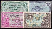 Papiergeld A) Alliierte Besetzung 1/2 - 5 Mark 1948, Bank deutscher Länder -