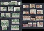 Deutschland vor 1945 C) DR Mi 116-118** partie Ränder/Eckränder/Pl.-Nummern -