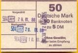 BRD 5 Deutsche Mark 1970 mit Fehldruck (Gesicht/ Lippe) dazu Banderole unc