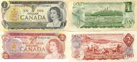 Kanada, Canada 1 Dollar 1973 + 2 Dollars 1974 KN kann abweichen -