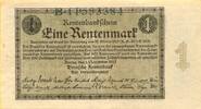 1 Rentenmark 15.Oktober 1923 Weimar  I-