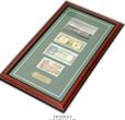 Billets Framed set of three Andrea Doria banknotes - shipwreck SS Andrea Doria EF ensemble