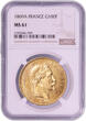 Napoleon III France - Napoléon III - Gold - 100 francs or tête laurée - 1869 A Paris - NGC MS 61 - 28872 examples SUP+ / NGC MS 61