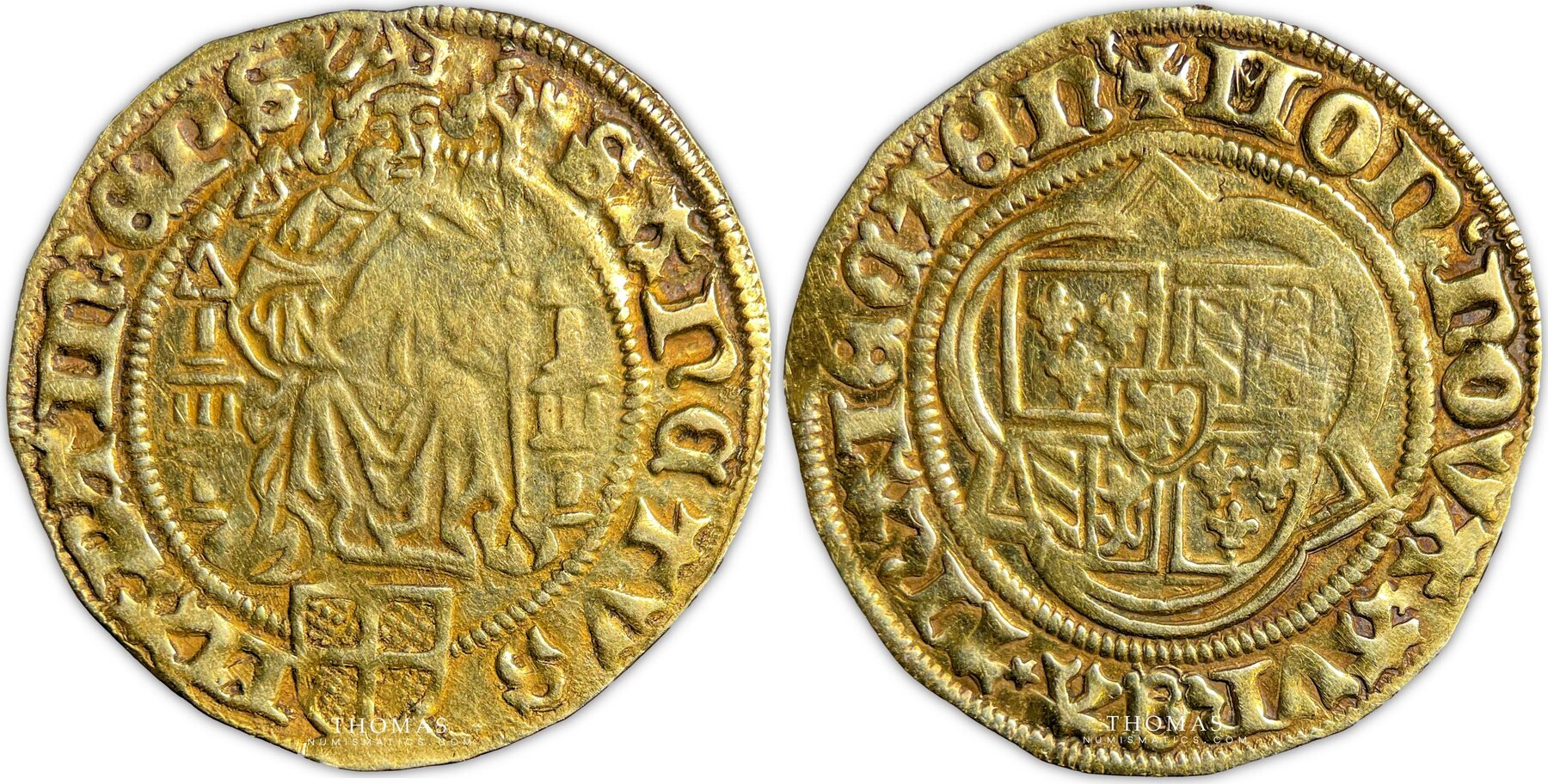 Pays-Bas 1457-1496 Coin - Netherlands - Gold Gulden - David of Burgondy ...