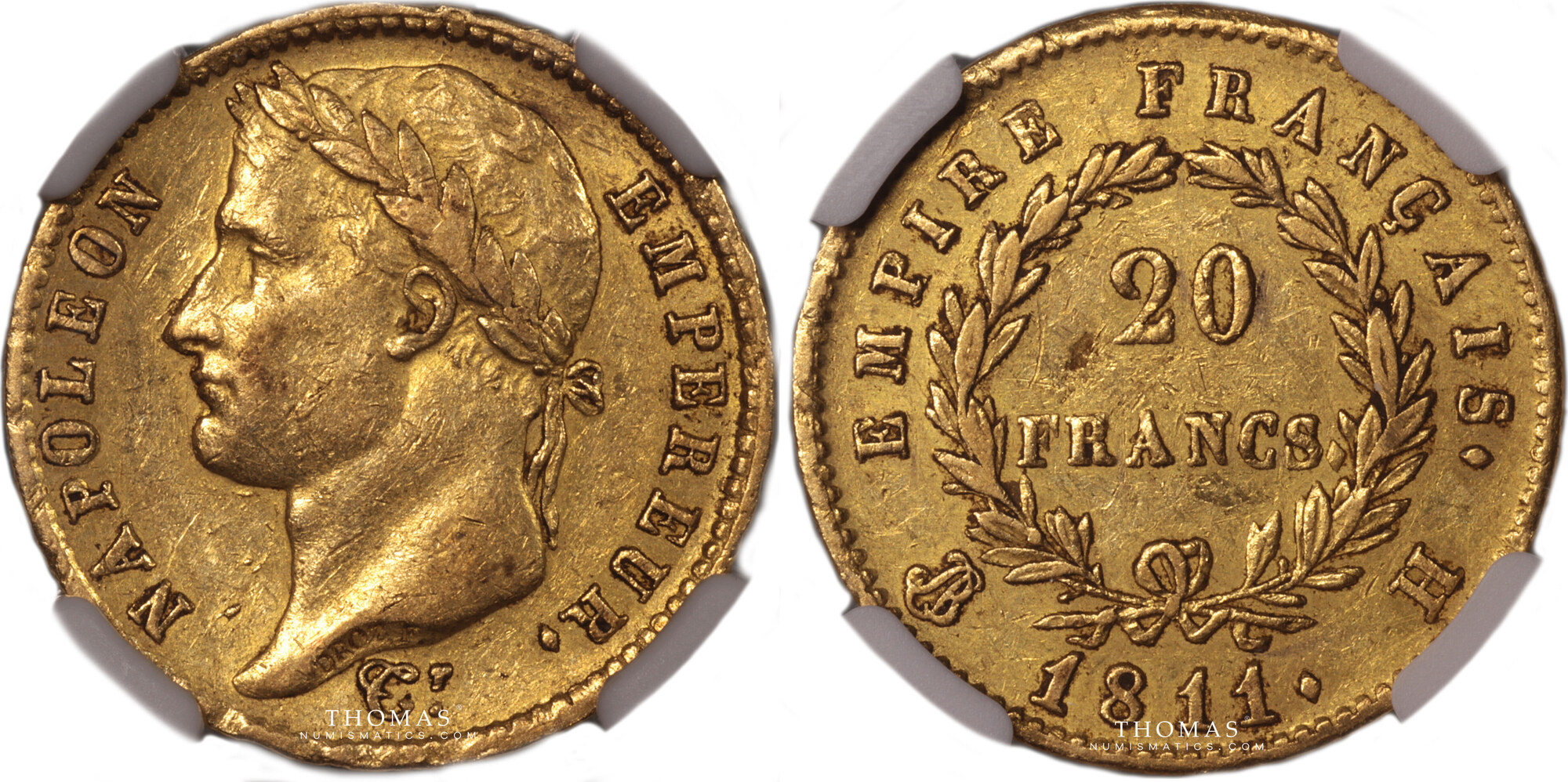 Napoleon I Coin - France Napoléon ier - Gold 20 francs or 1811 H La ...