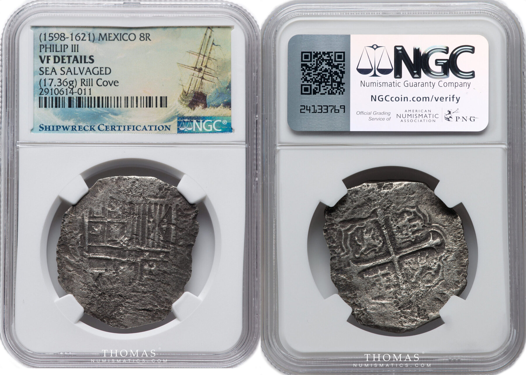 Mexique 1598-1621 Coin - Mexico - Phillip III 8 Reales - NGC VF Details ...