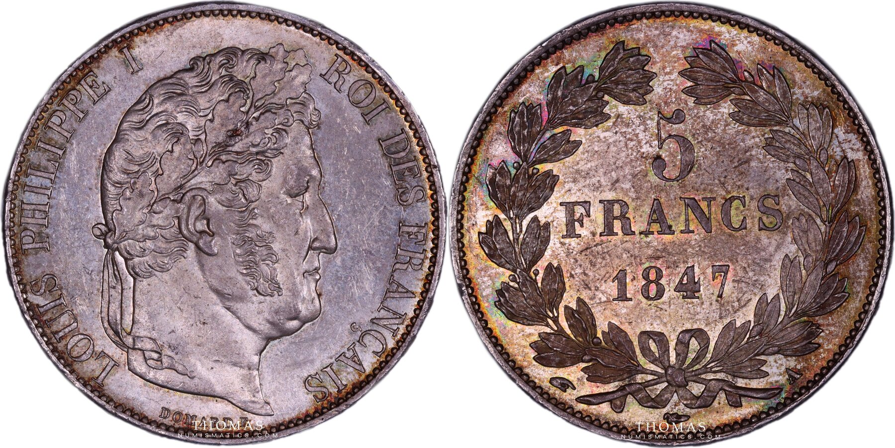 Louis Philippe I - 5 Francs - 1847 A Paris - Thomas Numismatics