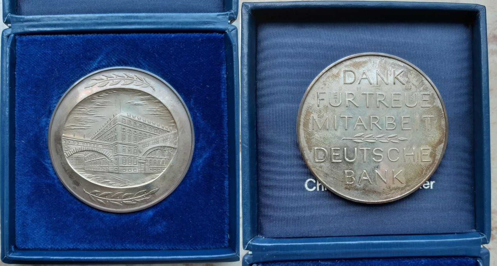 Deutschland o. J. Silbermedaille d. Deutschen Bank 'Dank ...