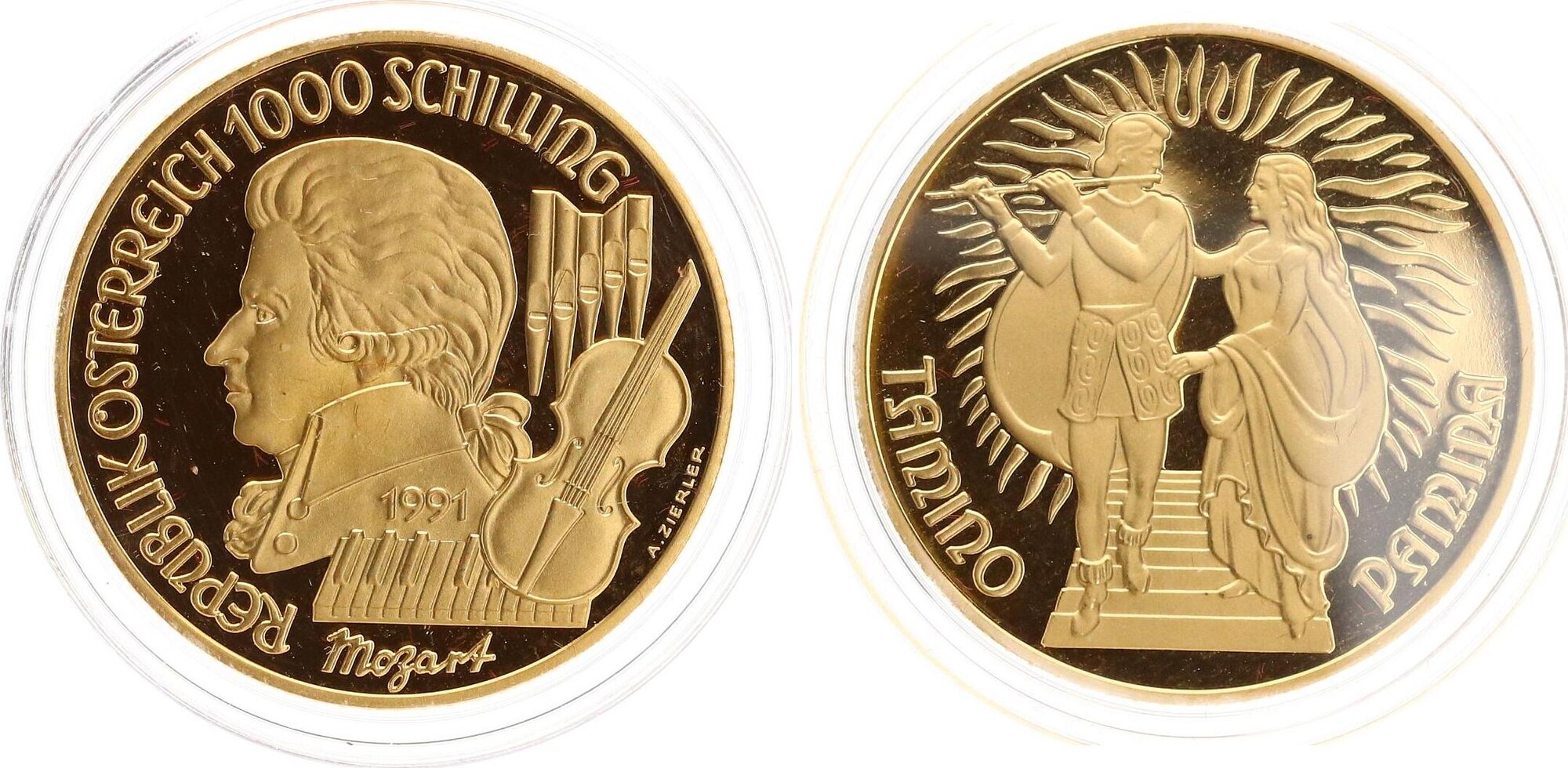 Österreich 1000 Schilling 1991 - 200. Todestag Wolfgang Amadeus