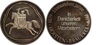 Deutschland/Hamburg - Medaille Silbermedaille f. d. Mitarbeiter der Holsten-Brauerei (100 Jahre), schöne Patina -