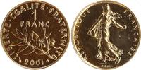 Frankreich - 1 Franc 2001 Abschied vom Franc in Gold, OVP in Box mit Zer... 8,232.17 元  ＋  运费