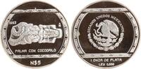 Mexiko 5 Pesos - Palma con Cocodrilo, 1 Unze Silber, in Münzkapsel -