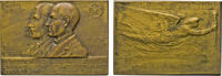 USA Bronzeplakette - Resolution of Congress. Wilbur & Orville Wright -