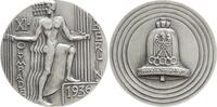 Deutschland - Berlin - Silbermedaille Spätere Prägung nach Bronzguss v. O. Placzek XI Olympische Spiele, Olympiaglocke -
