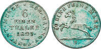Braunschweig-Calneberg-Hannover - 1/6 Taler 1821 B Georg IV., 1820-1830. vz 702.27 元  ＋  运费