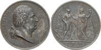 Frankreich - Eisenmedaille (v. Gayrard u. Depuymaurin) Louis XVIII., 1814, 1815-24. Industrie. -
