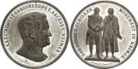 Altdeutschland / Sachsen-Weimar - Medaille Zinnmedaille v. Sebald/Drentwett a.d. Einweihung des Goethe-Schiller-Denkmals -