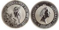 Australien 2 Dollars - Kookaburra, 2 Unzen Silber. -
