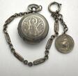 AUSTRIA WIEN Medal und Taschenuhr The first Austrian Federal shooting 1880 Vienna rarities Pocket watch with medal XF+