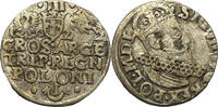 Polish-Lithunia commonwealth 3 Groszy SIGISMUND III. VASA, Trojak mint Krakow, late typ -
