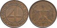 GERMANY Weimarer rep. 4 Pfennig 1932 A Weimarer rep. mint Berlin XF 12.81 US$  +  46.57 US$ shipping