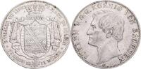 GERMANY  SACHSEN JOHAN I. geprägt Dresden, Münzmeister Fischer 2 Thaler 1855 F XF-