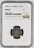 GERMANY EAST AFRICA 1/4 RUPIE 1891 WILLIAM II. Berlin NGC MS 62 203.75 US$  +  46.57 US$ shipping
