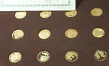Deutschland 12 x 3,5 Gramm 1976 12 verschiedene Adenauer Medallien in .900 Gold incl. Holzschatulle proof