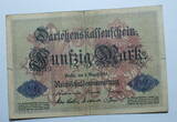 Deutschland 50 Mark 1914 World Paper Money 49 a, KN 6-stellig  sehr selten VF