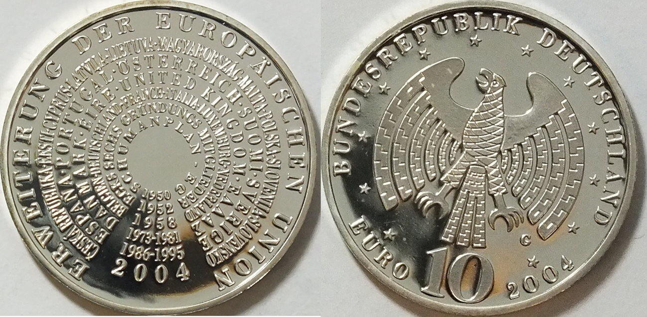 10 euro 2004 brd erweiterung der eu proof