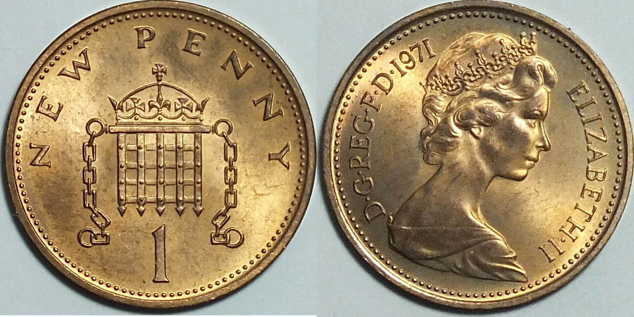 Großbritannien 1 Penny 1971 CH UNC | MA-Shops