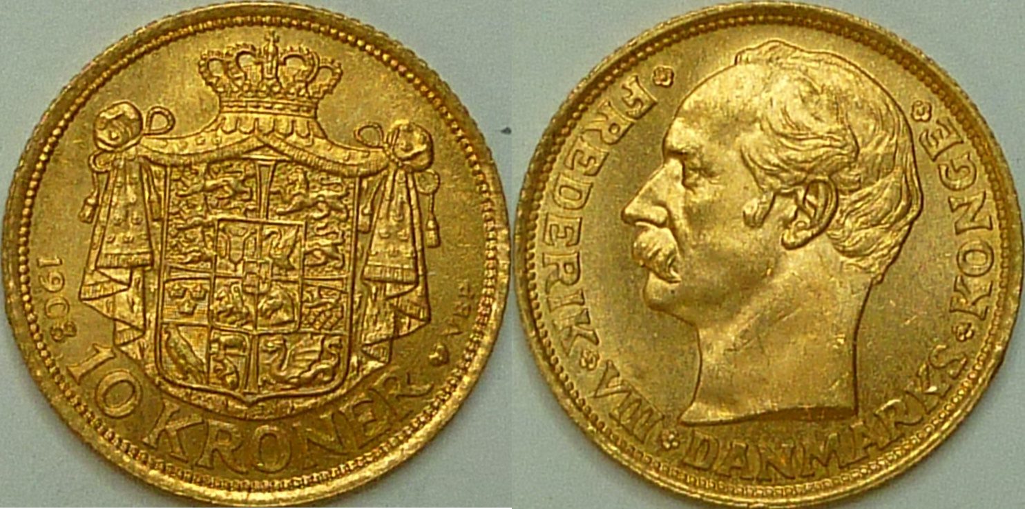 Dänemark 10 Kronen 1908 UNC | MA-Shops