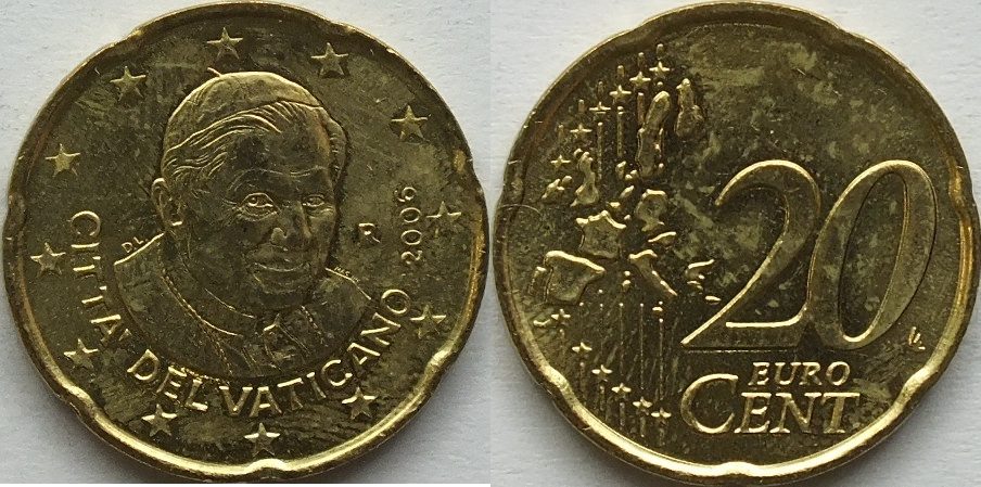 20 cent 2006 vatikan unc