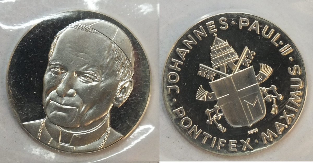 Vatikan Pabst Paul II Silbermed. Proof orginal