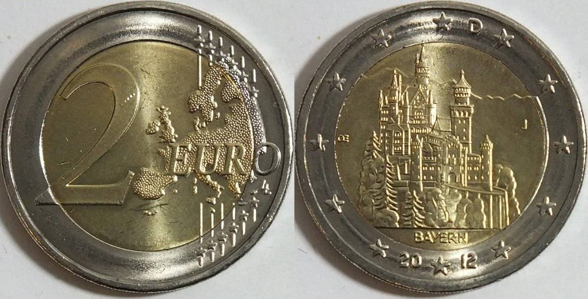 Germany 2 euro coin 2012 "Bayern" UNC 