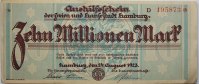 Deutschland 10 Millionen Mark Hamburg -